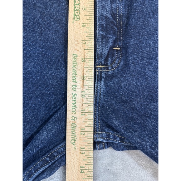 Wrangler Jeans Mens 36x30 Blue Straight High Rise Midnight Rinse 100% Cotton - Picture 14 of 16